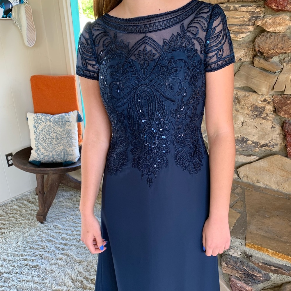 Navy blue prom dress